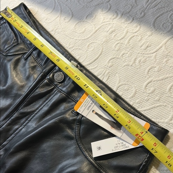 Joie Black Vegan Faux Leather. The Joie Pant. NWT  size 12 - Picture 12 of 15